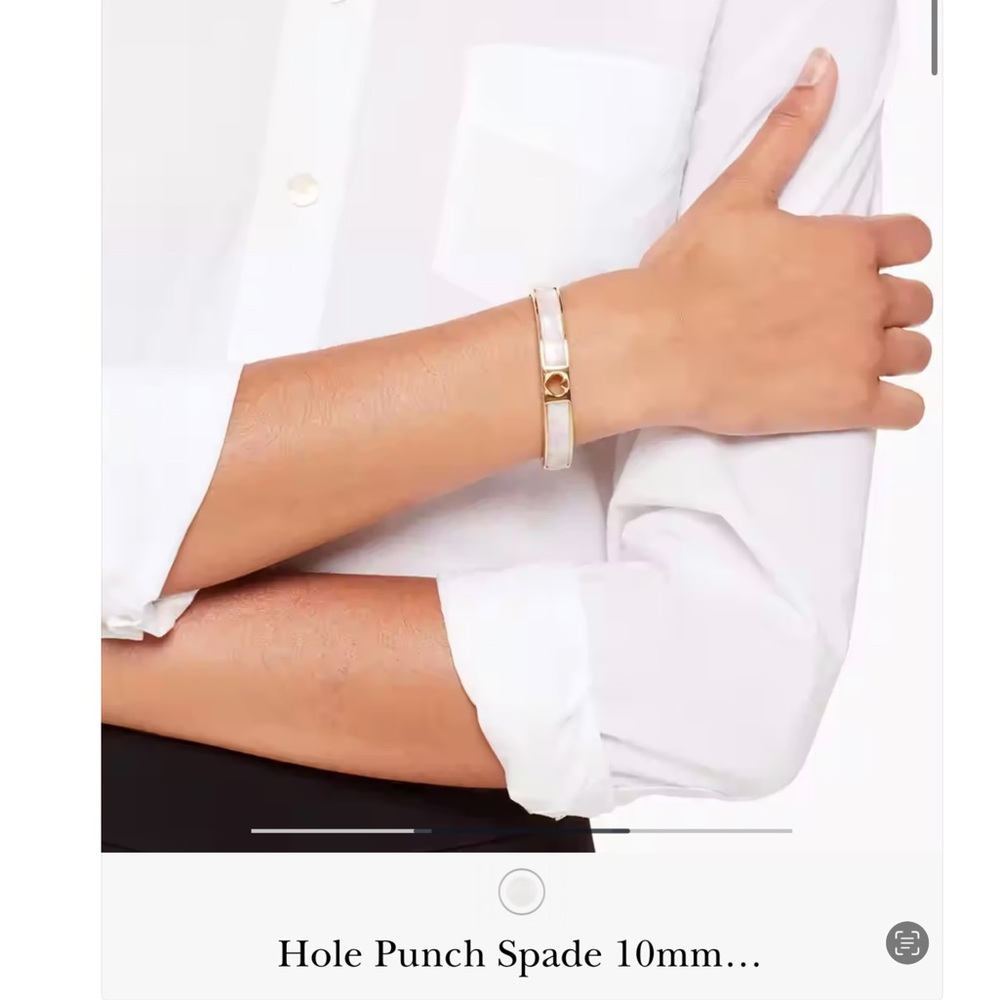 Kate Spade Gold and ivory Bangle EUC with jewelry bag